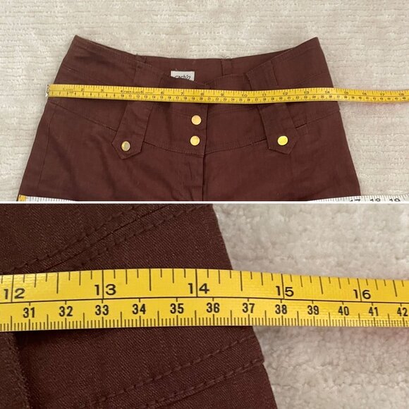 Cache Womens Linen Blend Brown Pants Size 2 - Picture 8 of 14
